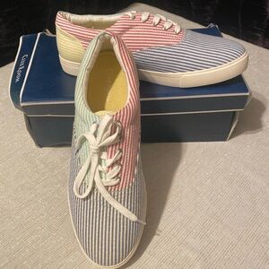 Club Room LANCE BLUE STRIPE men’s sneakers colorful size 10 M damaged box